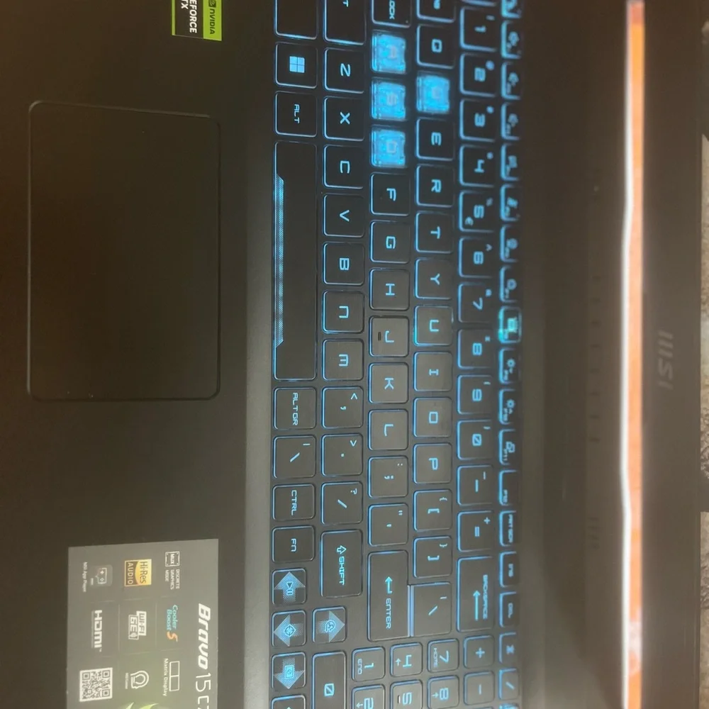 MSI Black Gaming Laptop with Sleek Design